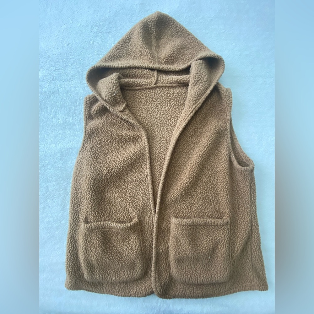 Cozy Tan Sherpa Vest